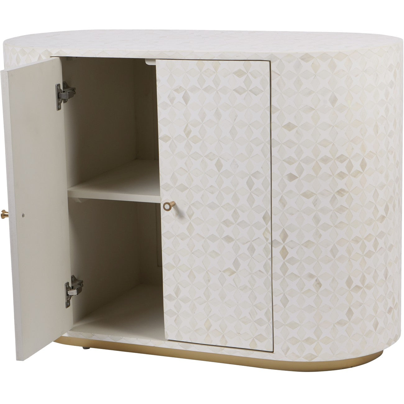 Aspen White Bone Inlay & Gold Sideboard | Small